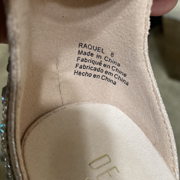 Glamorous rose gold blush sandals with rhinestones size 8 - Picture 6 of 6